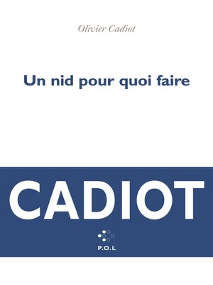 cover image of Un nid pour quoi faire